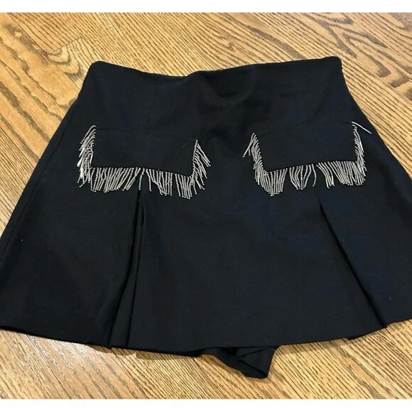 Zara Black Embellished Skort - S - Picture 1 of 4